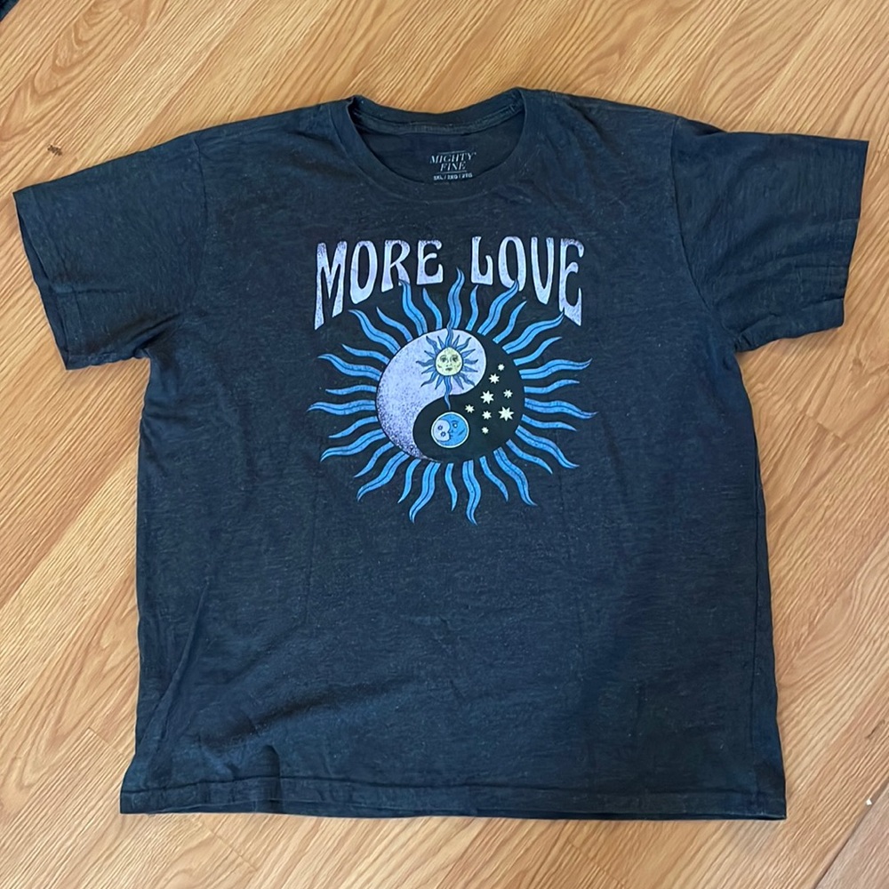 More Love Sun and Moon Womens Sz 2XL Celestial Yin Yang Shirt